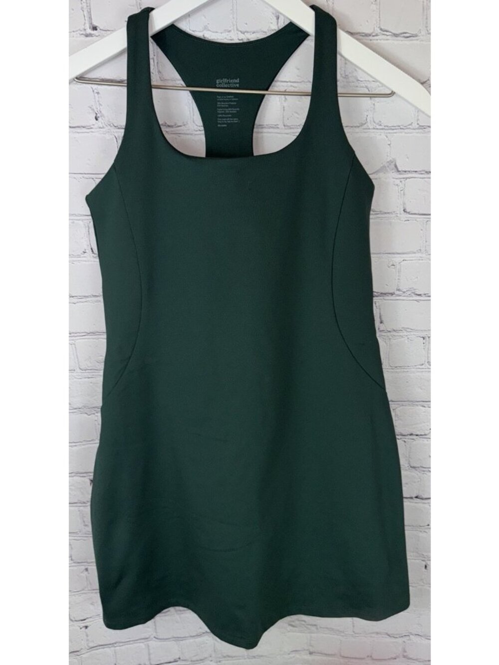 GIRLFRIEND COLLECTIVE Paloma Dress In Forest Green Size Medium